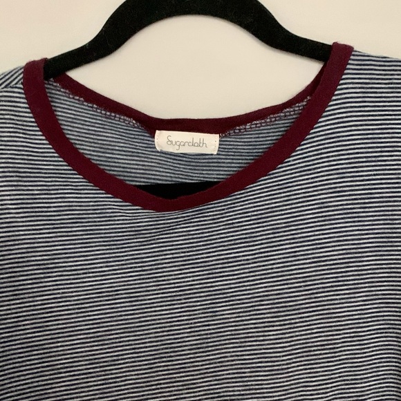 SUGARCLOTH CROPPED STRIPED TEE - Picture 4 of 6